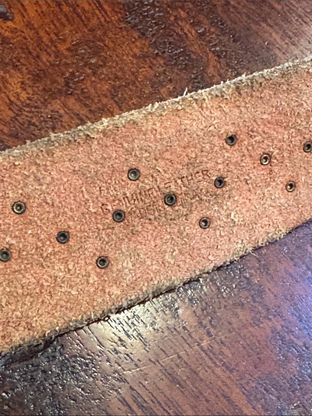 Vintage Lauren Ralph Lauren Brown Leather Western Studded Embossed Belt sz Large - Picture 9 of 16